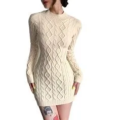 שמלת סוודר סרוגה קוריאנית